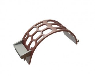 Screen basket 340 wide, sheet thickness t=20 combs-slotted holes, WAF 100x148.5, bar width 22, for Lindner Recyclingtech Lindner Power Komet 2800
