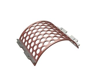 Screen basket 414 mm wide, screen plate thickness t=10, perforation Ø50 ligament 10, Hardox for Vecoplan LLC (Retech) Vecoplan V-ECO 1300