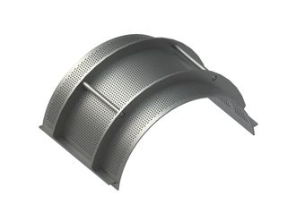 Screen basket 487 wide, plate thickness t=6 perforation Ø6, ligament 5 for Herbold Meckesheim USA - Resource Recycling Systems Inc. 