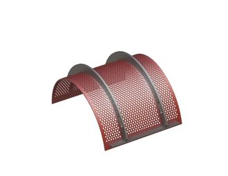 Screen basket 488 wide, plate thickness t=6, perforation Ø10, ligament 4, Hardox for Herbold Meckesheim GmbH 
