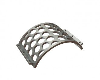 Screen basket 530 width, screen plate thickness t=25, perforation Ø100, ligament 20 for Lindner Recyclingtech Lindner Jupiter