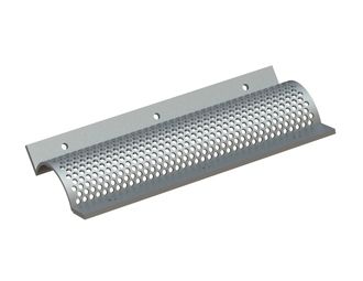 Screen basket 543 wide, sheet thickness t=6 hole Ø10, bar width 4 for Vecoplan 