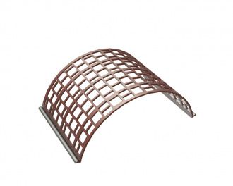 Screen basket 583 width, screen plate thickness t=10, Hardox, perforation 60x60, ligament 10 for Herbold Meckesheim GmbH Herbold SMS 80/120