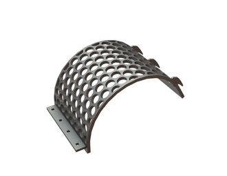 Screen basket 618 mm wide, screen plate thickness t=25, perforation Ø70 ligament 25 for Vecoplan LLC (Retech) 