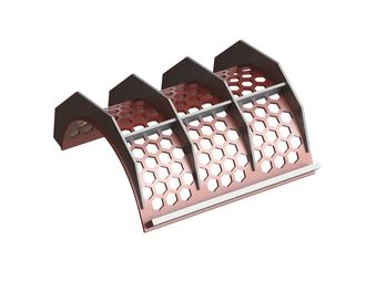 Screen basket 655 large, sheet thickness t= 10 honeycomb hole SW40, bar width 12 for Lindner Recyclingtech 