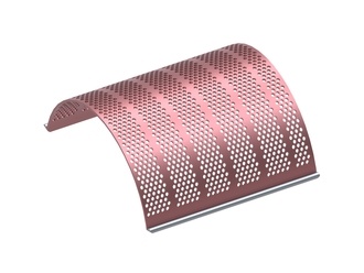 Screen basket 788 wide, sheet thickness t=10 hole Ø16, bar width 6 for Herbold Meckesheim USA - Resource Recycling Systems Inc. 