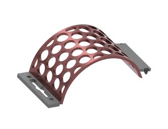 Screen basket width 308, screen plate thickness t=15, perforation Ø60, ligament 11.5, Hardox for Lindner Recyclingtech Lindner Antares 1600