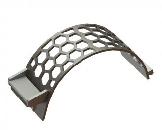 Screen basket width 340, plate thickness t=15, hexagonal perforation width across flats 80 for Lindner Recyclingtech Lindner Komet HP