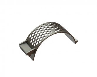 Screen basket width 340, plate thickness t=15, perforation Ø50, ligament 8, Creusabro, patented for Lindner Recyclingtech Lindner Power Komet 2800