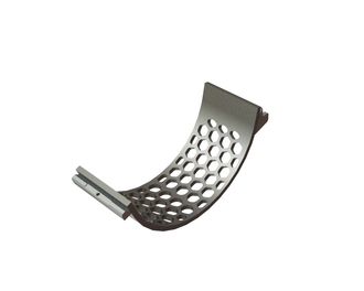 Screen basket, width 340, screen plate thickness t=25, hexagonal perforation 60 mm across flats for Lindner Recyclingtech Lindner Polaris