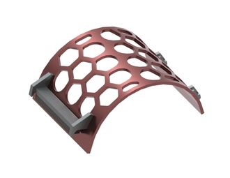 Screen basket width 497, plate thickness t=15, hexagonal perforation width across flats 100 for Lindner Recyclingtech Lindner Micromat