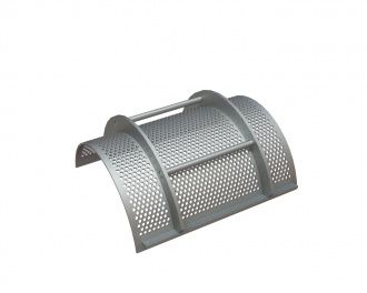 Screen basket, width 572, screen plate thickness t=6, perforation Ø10, ligament 4, structural steel for Herbold Meckesheim GmbH Herbold SML 45/60