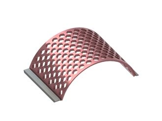 Screen basket width 577, plate thickness t=25, hexagonal perforation width across flats 50 for Lindner Recyclingtech 