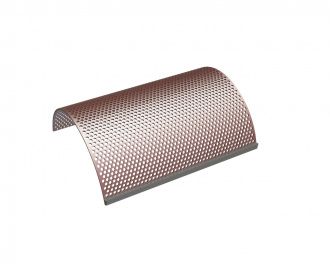 Screen basket width 597, screen plate thickness t=6, round perforation Ø10, ligament 4 for Herbold Meckesheim GmbH 
