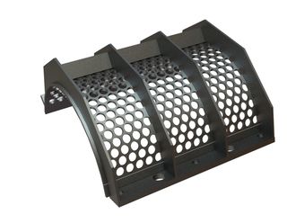 Screen basket width 655, plate thickness t=10, perforation Ø30, ligament 10, Creusabro for Lindner Recyclingtech Lindner Micromat MS 2000