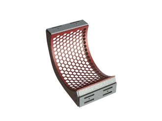Screen basket width 736, plate thickness t=15, hexagonal inclined perforation width across flats 60 for Untha 
