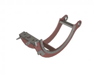 Screen carrier left, wear ring seat t=15, Hardox for Lindner Recyclingtech Lindner Komet