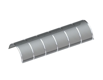 Screen plate 1450 wide, screen plate thickness t=4+1, perforation Ø4, bar 4 for 