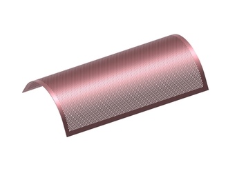 Screen plate 1610 wide, sheet thickness t=8 hole Ø10, bar width 5, Hardox 