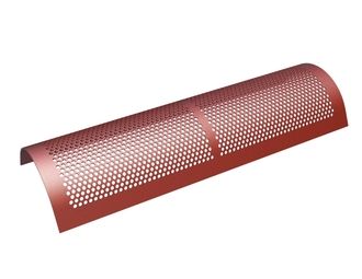 Screen plate 2-piece. 2112 wide, sheet thickness t=10, hole Ø22, bar width 9 Hardox for Eldan Recycling 