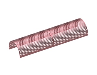 Screen plate, 2-piece, 2454 wide, screen plate thickness t=15, perforation Ø30, bar 10 