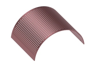 Screen plate 520 wide, sheet thickness t=8 hole Ø15, bar width 6, Hardox 