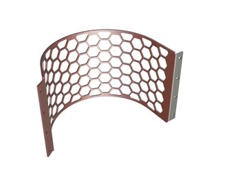 Screen plate 554 wide, sheet thickness t=10 hexagonal hole, WAF80, bar width 10,Hardox for Doppstadt Umwelttechnik GmbH 