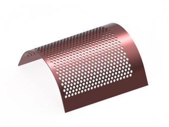 Screen plate externally 982 wide, sheet thickness t=10, hole Ø20, bar width 8, Hardox for Eldan Recycling 