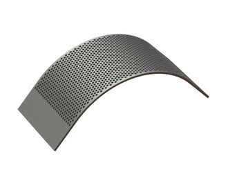 Screen plate, width 425, screen plate thickness t=12, perforation Ø12.7, ligament 5 for Cumberland 