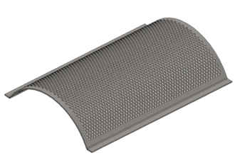 Screen plate, width 920, screen plate thickness t=6, perforation Ø10, ligament 6 for Rapid Granulator AB 