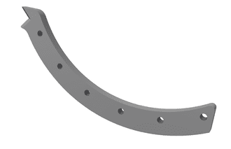 Screen segment t=40 with thread, manually operated door, version 110, hard-faced for Vecoplan Vecoplan VVZ