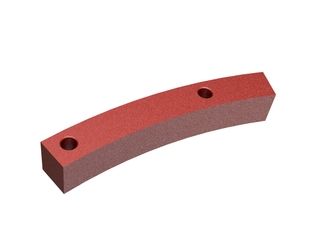 Segment 244x47x40 asymétrique, 2x filetage M16, Hardox pour Untha Untha XR 3000