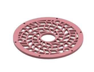 Setaccio da taglio Ø480x16, passaggio pallina Ø38, Hardox 