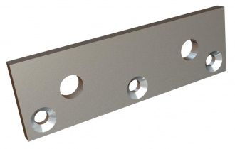 Shim right for knife holder 173x55x8, Hardox for Lindner Recyclingtech 