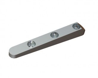 Short kneading bar rotor disc 185x26x22, Premium Line, 3 countersunk holes, X version for Herbold Meckesheim GmbH Herbold Plastkompaktor HV-70