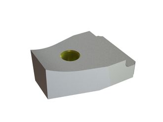 Shredder knife 141x102x56, StandardCut, M30 thread, B1 version for Zeno Zerkleinerungsmaschinen 