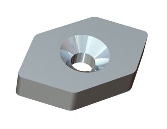 Shredder knife 39x39x10, PremiumCut, countersunk hole Ø9/Ø18x90°, W9 version 