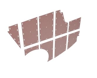 Side wall protection for external pusher 9-parts, sheet thickness= 3,2mm Hardox for Lindner Recyclingtech Lindner Jupiter