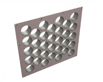 Siebbelag 1100x995x8x103 Lochung Ø153, Hardox für Bezner Siebtrommel 