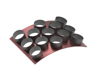 Siebbelag 1240 breit, Siebblechstärke t=15 Lochung Ø300 