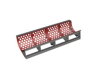 Siebkorb 1015 mm breit, Siebblechstärke t=15, Lochung Ø60 Steg 20 für Vecoplan Vecoplan VAZ 220/200