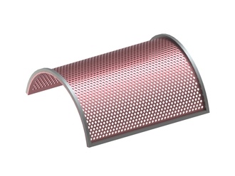 Siebkorb 1056 breit, Siebblechstärke t=10 Lochung Ø19, Steg 8, Hardox 
