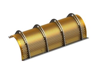 Siebkorb 1070 mm breit, Siebblechstärke t=8, runde Lochung Ø13 Steg 6 für Vecoplan 