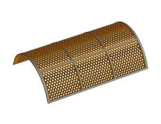 Siebkorb 1228 mm breit, Siebblechstärke t=12, Lochung Ø12 Steg 6 für Previero 
