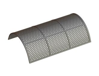 Siebkorb 1228 mm breit, Siebblechstärke t=12, Lochung Ø12 Steg 6 für Previero 