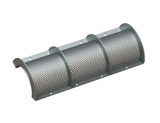 Siebkorb 1300 mm breit, Siebblechstärke t=8, Lochung Ø13 Steg 7 für Vecoplan 