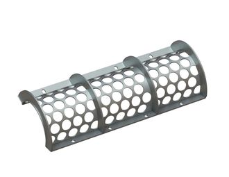 Siebkorb 1300 mm breit, Siebblechstärke t=8, Lochung Ø76 Steg 14 für Vecoplan 