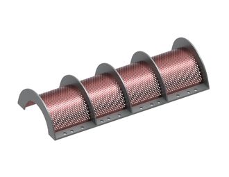 Siebkorb 1322 mm breit, Siebblechstärke t=8, Hardox Lochung Ø10 Steg 5 für Vecoplan Vecoplan VAZ 1300