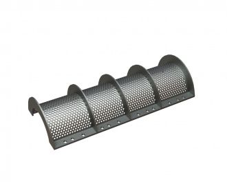 Siebkorb 1322 mm breit, Siebblechstärke t=8, Lochung Ø15 Steg 6 für Vecoplan Vecoplan VAZ 1300