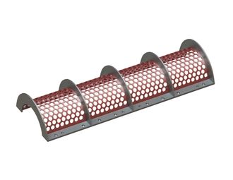 Siebkorb 1582 mm breit, Siebblechstärke t=8, Lochung Ø40 Steg 15, Hardox für Vecoplan 